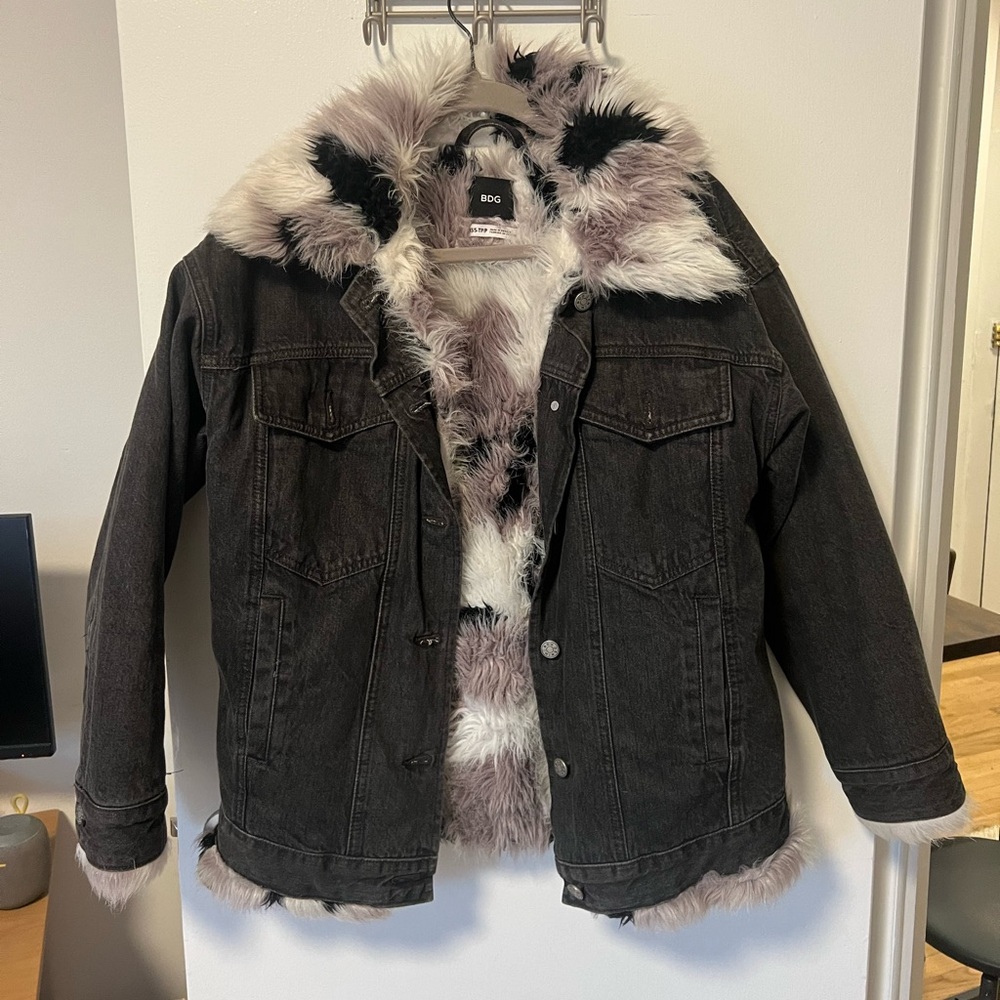 BDG Jean Jacket with Fur